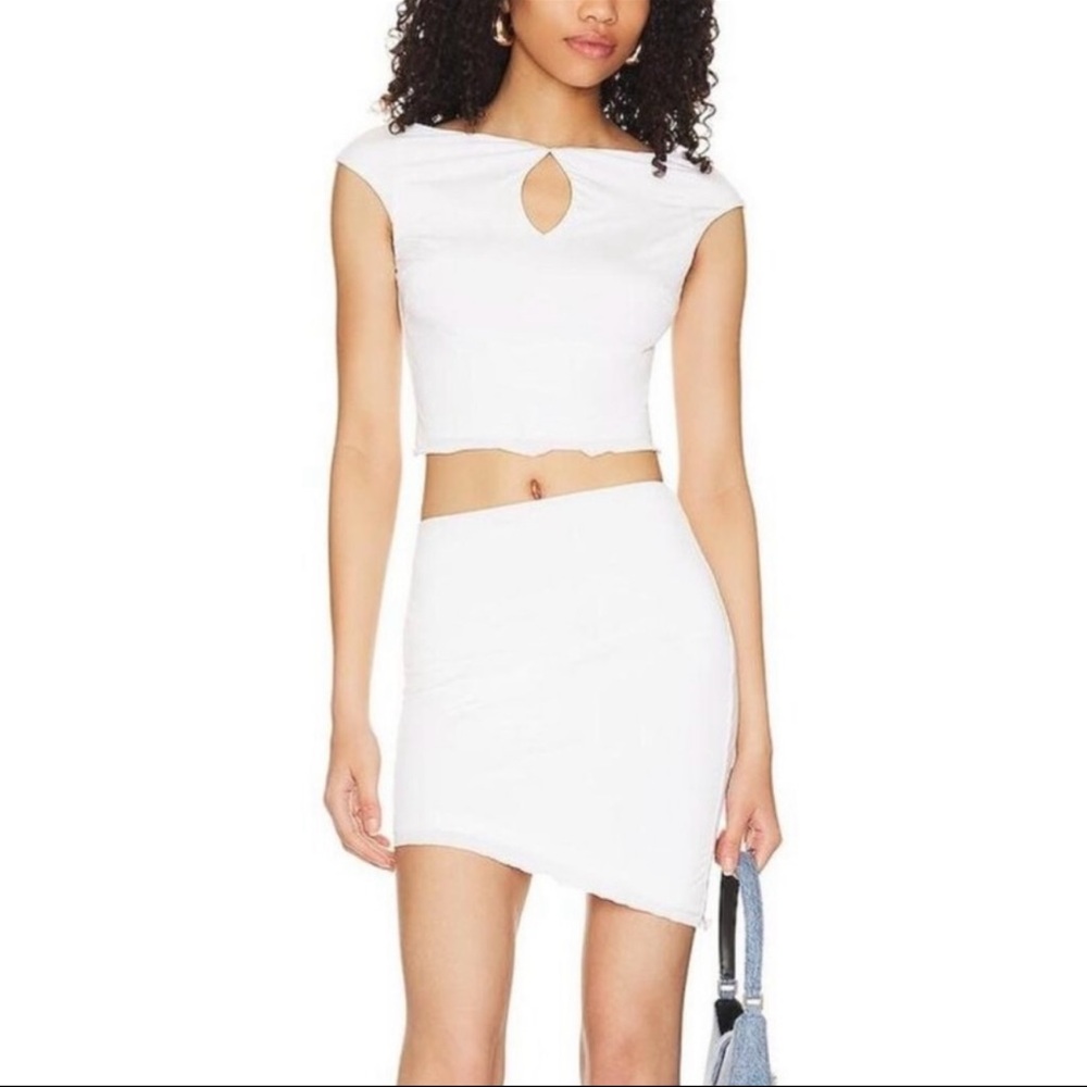 Revolve White 2-Piece Skirt Set